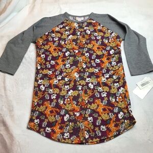 LuLaRoe Disney Bambi Randy Baseball Style Shirt Womens Size XSmall New With Tags